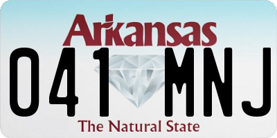 AR license plate 041MNJ