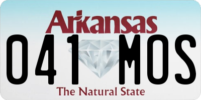 AR license plate 041MOS
