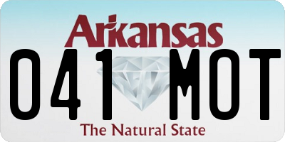 AR license plate 041MOT
