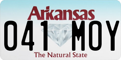 AR license plate 041MOY