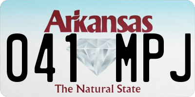 AR license plate 041MPJ