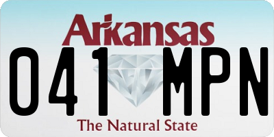 AR license plate 041MPN
