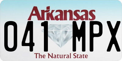 AR license plate 041MPX