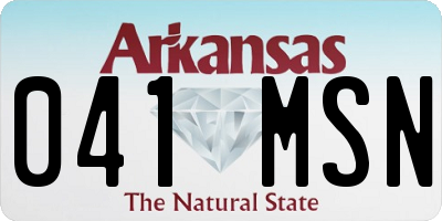 AR license plate 041MSN