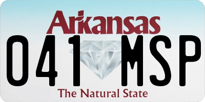 AR license plate 041MSP