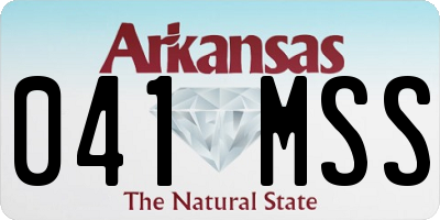 AR license plate 041MSS
