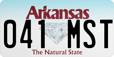 AR license plate 041MST