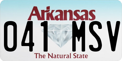 AR license plate 041MSV