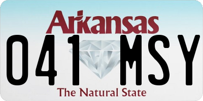 AR license plate 041MSY