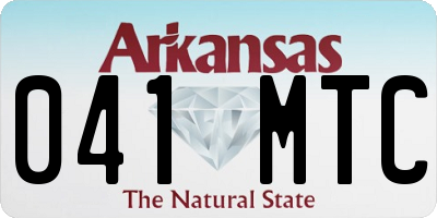 AR license plate 041MTC