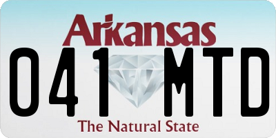 AR license plate 041MTD