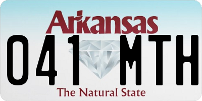 AR license plate 041MTH