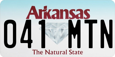 AR license plate 041MTN