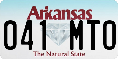 AR license plate 041MTO