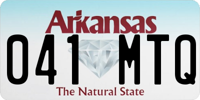 AR license plate 041MTQ