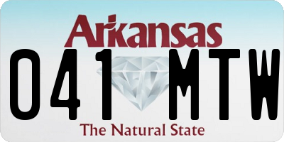 AR license plate 041MTW