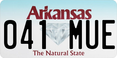 AR license plate 041MUE