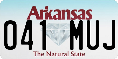 AR license plate 041MUJ