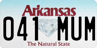 AR license plate 041MUM