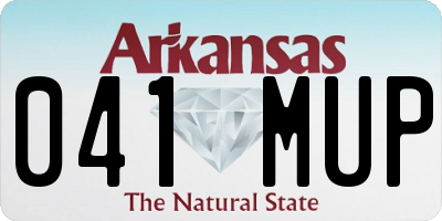 AR license plate 041MUP