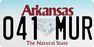 AR license plate 041MUR