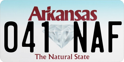 AR license plate 041NAF