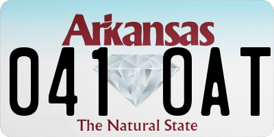 AR license plate 041OAT