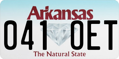 AR license plate 041OET