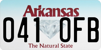 AR license plate 041OFB