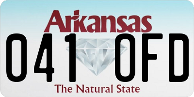 AR license plate 041OFD