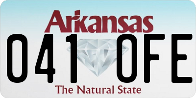 AR license plate 041OFE