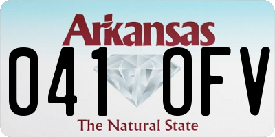 AR license plate 041OFV