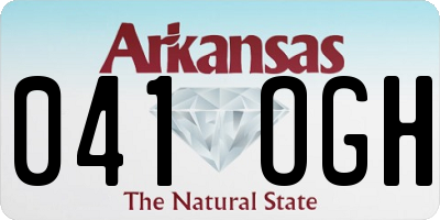 AR license plate 041OGH