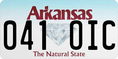 AR license plate 041OIC