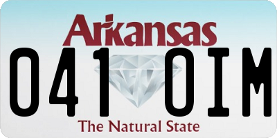 AR license plate 041OIM