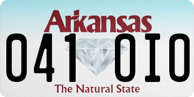 AR license plate 041OIO