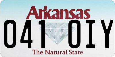 AR license plate 041OIY