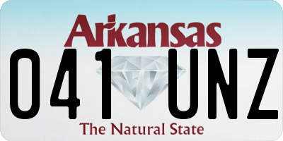 AR license plate 041UNZ
