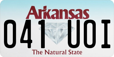 AR license plate 041UOI