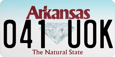 AR license plate 041UOK