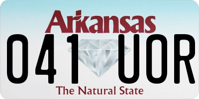 AR license plate 041UOR