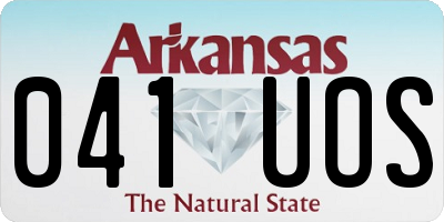 AR license plate 041UOS