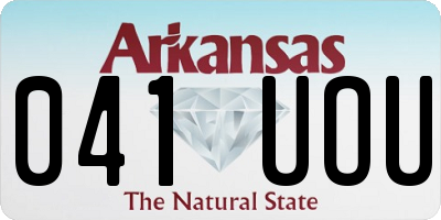 AR license plate 041UOU