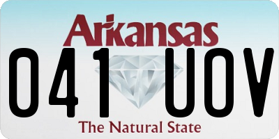 AR license plate 041UOV