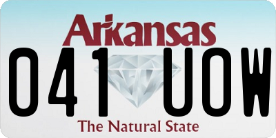 AR license plate 041UOW