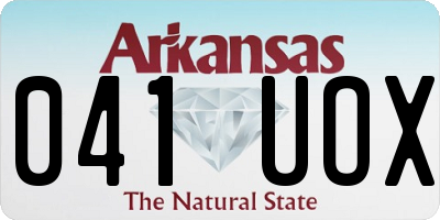 AR license plate 041UOX