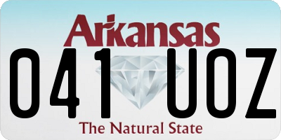 AR license plate 041UOZ