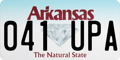 AR license plate 041UPA