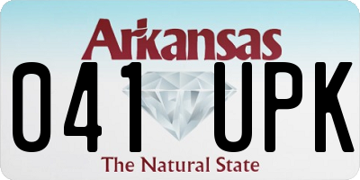 AR license plate 041UPK