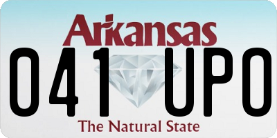 AR license plate 041UPO